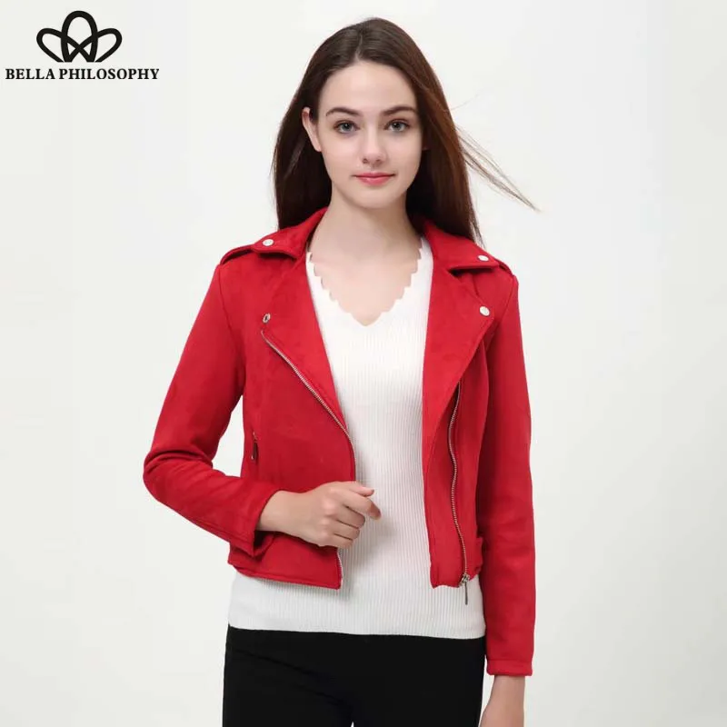 Wonder Fashion Leather Jacket Women 2017 Autumn and Winter New Lapel Zipper Leather Jacket Female Short Casual Coat tops
