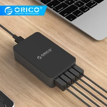 ORICO CSE-5U 5 портов 5V2. 4A настенное зарядное устройство EU US UK настольный адаптер 8A40W USB зарядное устройство для путешествий-черный/белый/розовый