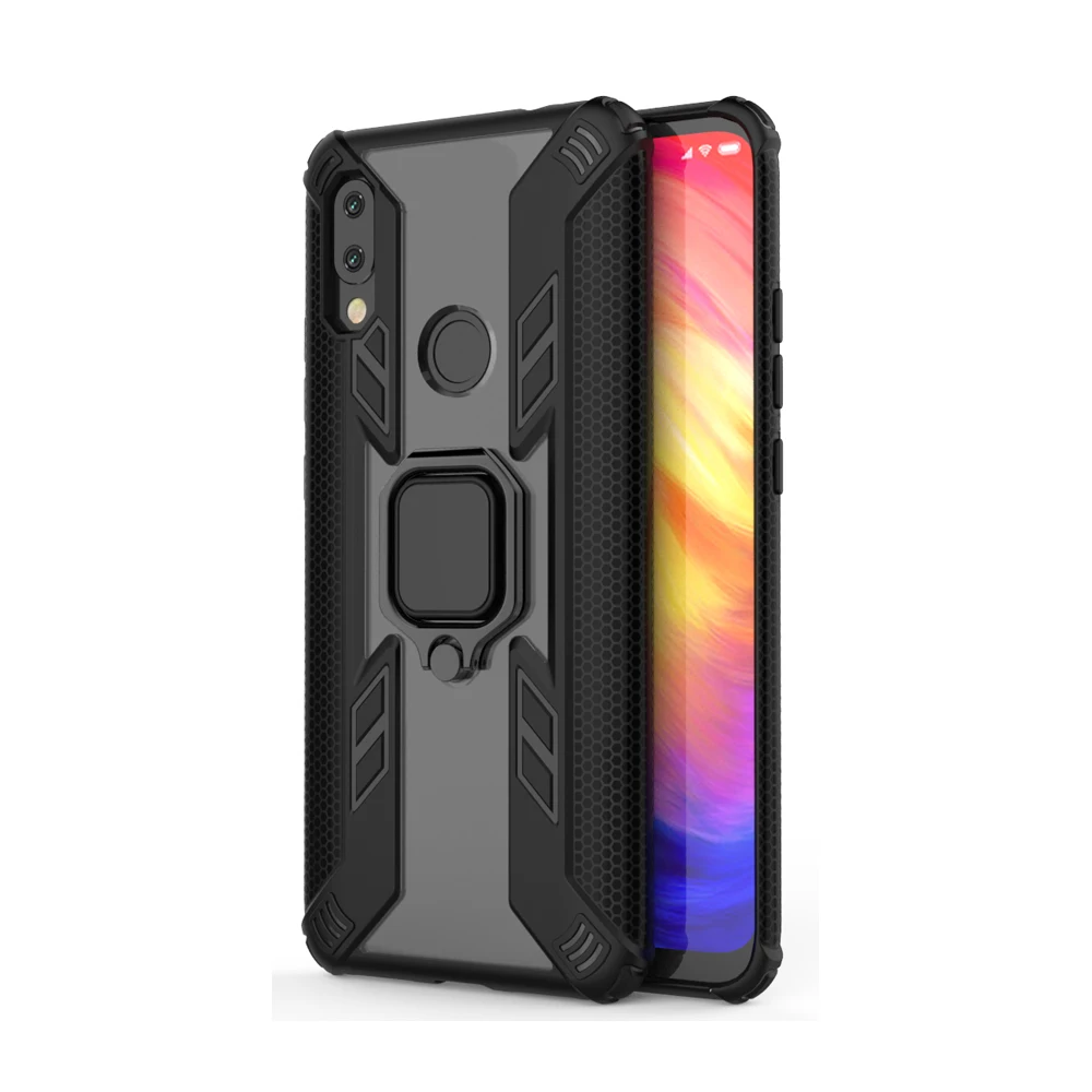

Conelz For Xiaomi Redmi Note7 Case Redmi 7 Armor Case with Grip Ring Holder Stand 360' Rotatable Magnetic Back Case Cover