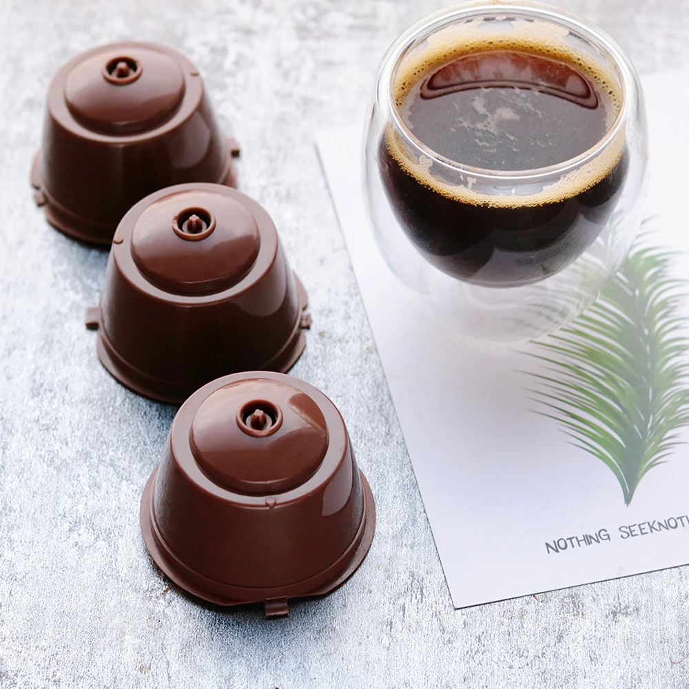 

3 pcs/lot 3rd Generation Plastic Reusable Dolce Gusto Coffee Capsule in Coffee Filters Pod Refillable Coffee Dripper Cup