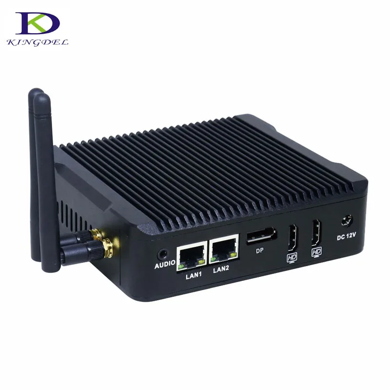 Двойной LAN, мини-ПК с 4 Гб оперативной памяти 64 Гб SSD Celeron N3160 микро ПК мини-ПК Windows 2 * HDMI 2,0 DP порт бизнес компьютер маленький itx ПК