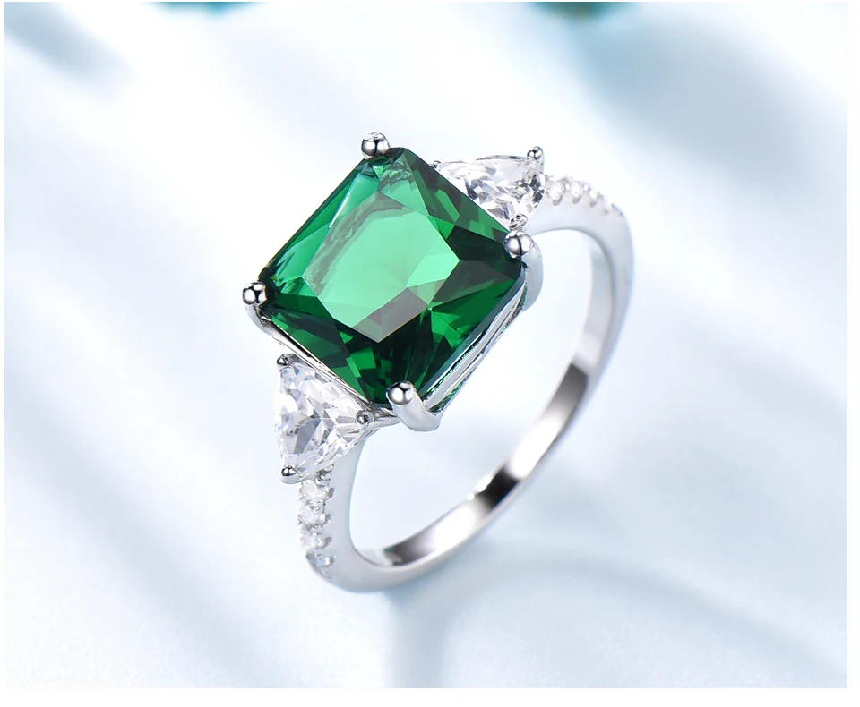 UMCHO Emerald  925 sterling silver rings for women NUJ092E-1 -pc (5)