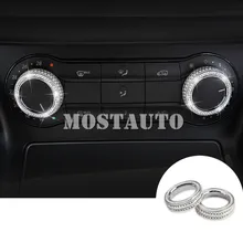 Strass Stile Console Aria Condizionata Manopola Della Copertura Per Benz A-Class W176 B-Classe W246 2012-2018 2 pcs