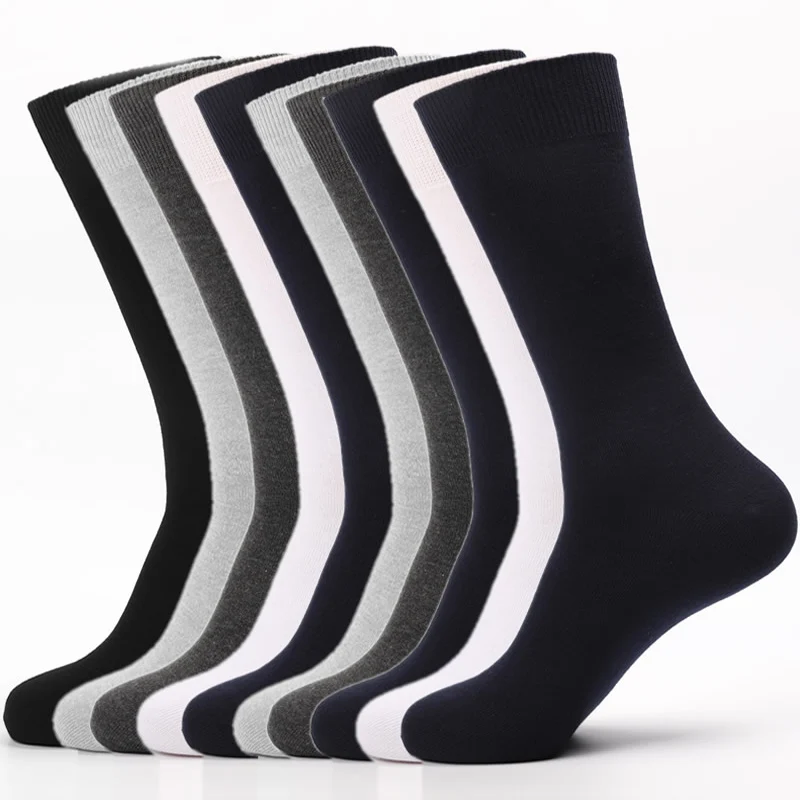 Хлопок для бизнес на каждый день мягкие носки с лого команды мужские Ботильоны дышащие мягкие белые черные длинные носки 1 пара