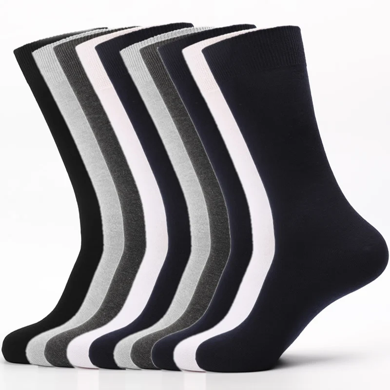 100 Cotton Business Casual Soft Socks Crew Men Ankle Dress Breathable