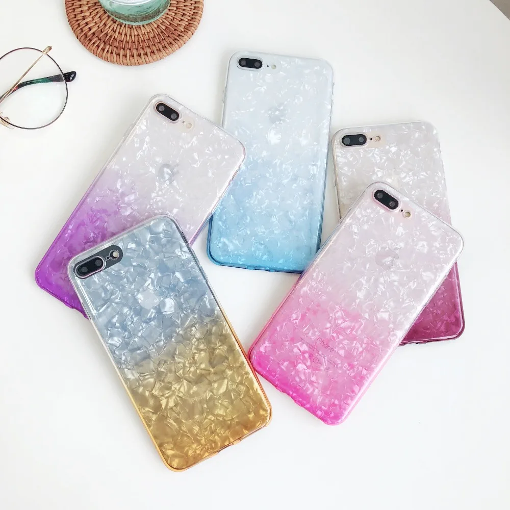 Gradient Shell Silicone Phone Case for Samsung Galaxy S10 9 Plus Lite J8 2 4 6 2018 prime A9 8 6 A30 70 40 10 M20 Cover Shell