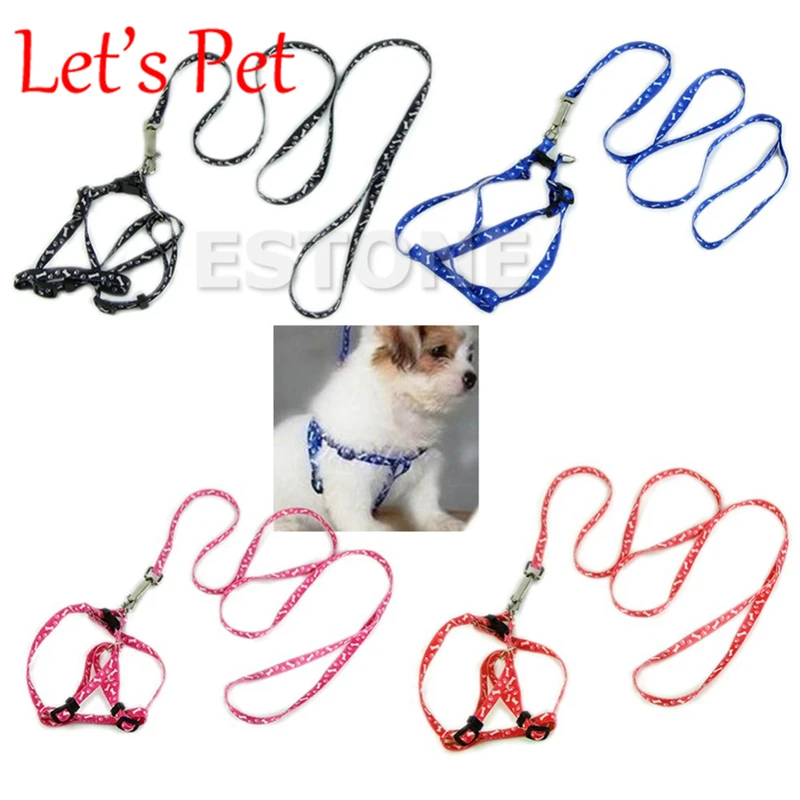

Adjustable Nylon Small Pet Dog Cat Collar Peppy Dog Harness Collar Pet Print Safety Led Leash Rope Belt 5 color avilable