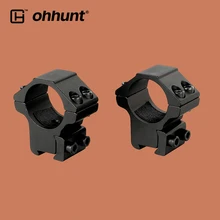 Ohhunt 2 шт. 25,4 мм 1 дюйм охотничий прицел крепление низкопрофильные ласточкин хвост кольца. 22 Airgun 11 мм прицел база для тактической винтовки