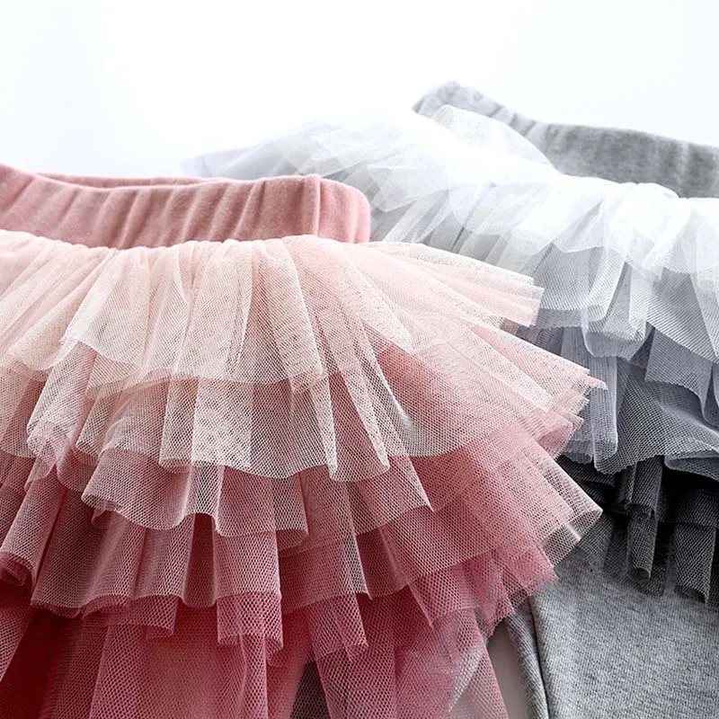 Baby Girls Pants Cotton Leggings With TUTU Skirts Girls Trousers Kids Leggings Clothes Skirt-Leggings4