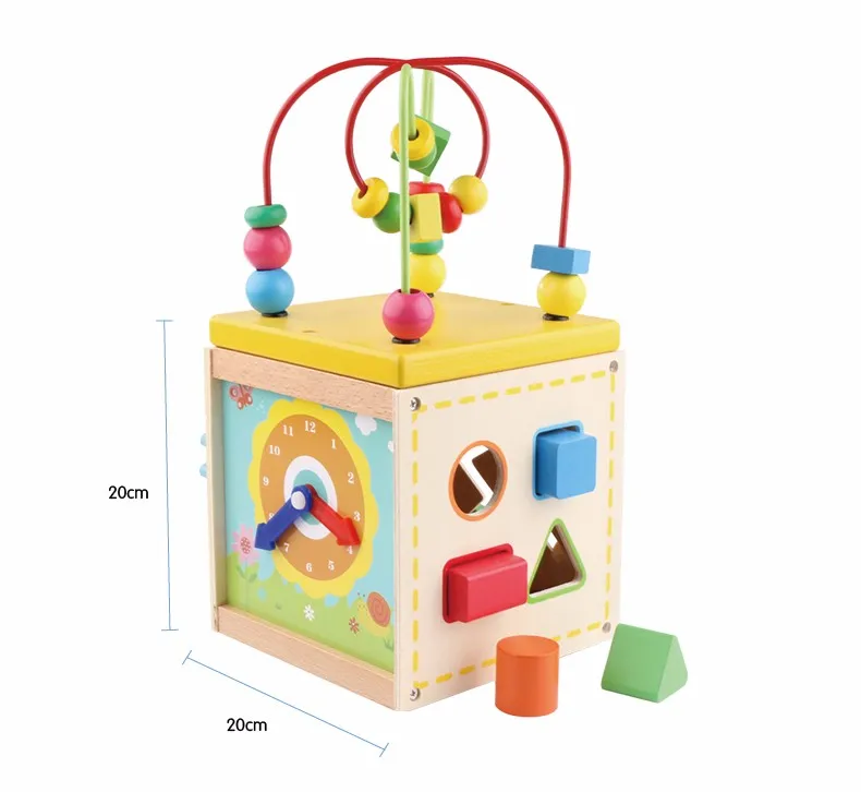 Логотип WOODBaby деревянная игрушка для детей; из дерева классический мульти фигурный сортер блок для детей подарок juguetes многофункциональная коробка