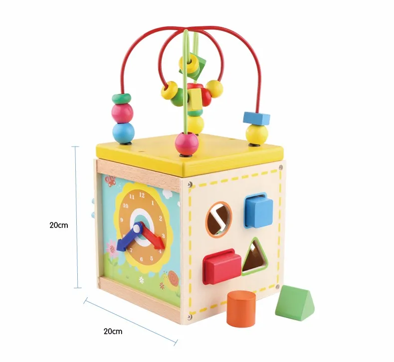 Cubo de Madera Didáctico 8 en 1: ¡Aprendizaje Divertido para los Más Pequeños!