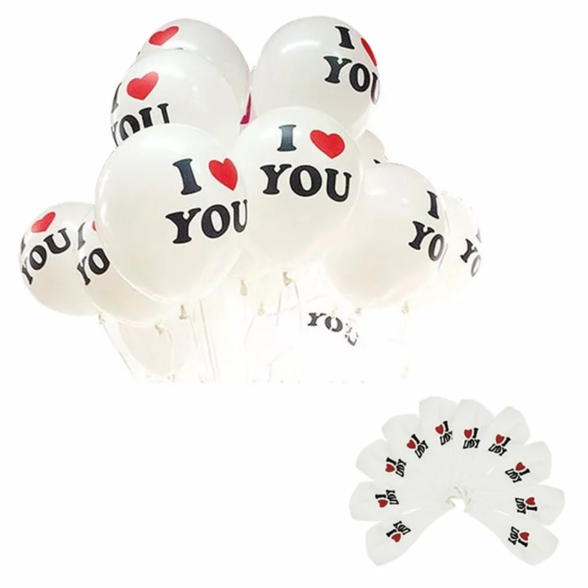 Нежный 12 дюймовый жемчужный латексный шар I LOVE YOU воздушные шары Рождественские