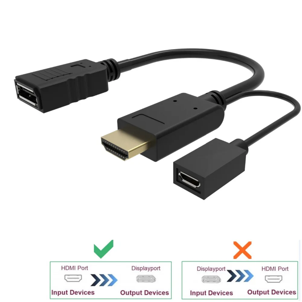 Hdmi displayport адаптер hdmi к displayport кабель с USB 2,0 питания hdmi мужчин и женщин dp конвертер для монитора dell hdtv