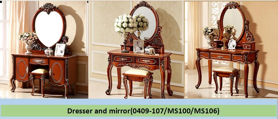 dresser and mirror