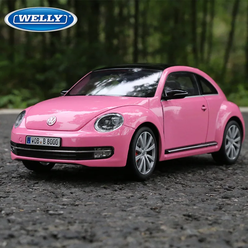 

Mikidual Die-cast Alloy Car Models Children Metal Vehicle Toys FX1:18 2013 VW Beatle Collectable Cars Home Decor in box