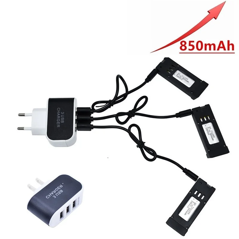 

Upgrade 3.7V 850mah Lipo Battery with 3.7v Charger For E58 S168 JY019 RC Drone Quadcopter Spare Parts 3.7v LIPO Battery