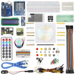 Starter Kit для шага Серводвигатель 1602 ЖК-дисплей LM35 макет перемычка аксессуары для UNO R3 для обучения