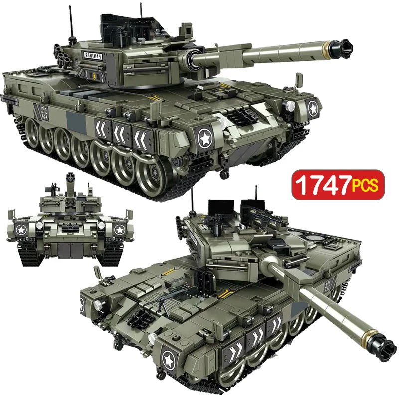 1747 шт игрушки для детей мальчиков военный леопард 2 Основной боевой танк модель