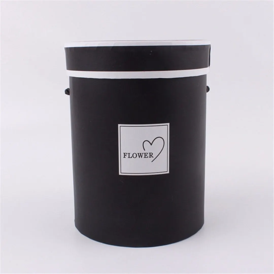 1Pc Creative Handheld Round Flower Bouquet Boxes Living Vases Florist Box Flower Plant Boxes D14*H18CM Drop Shipping