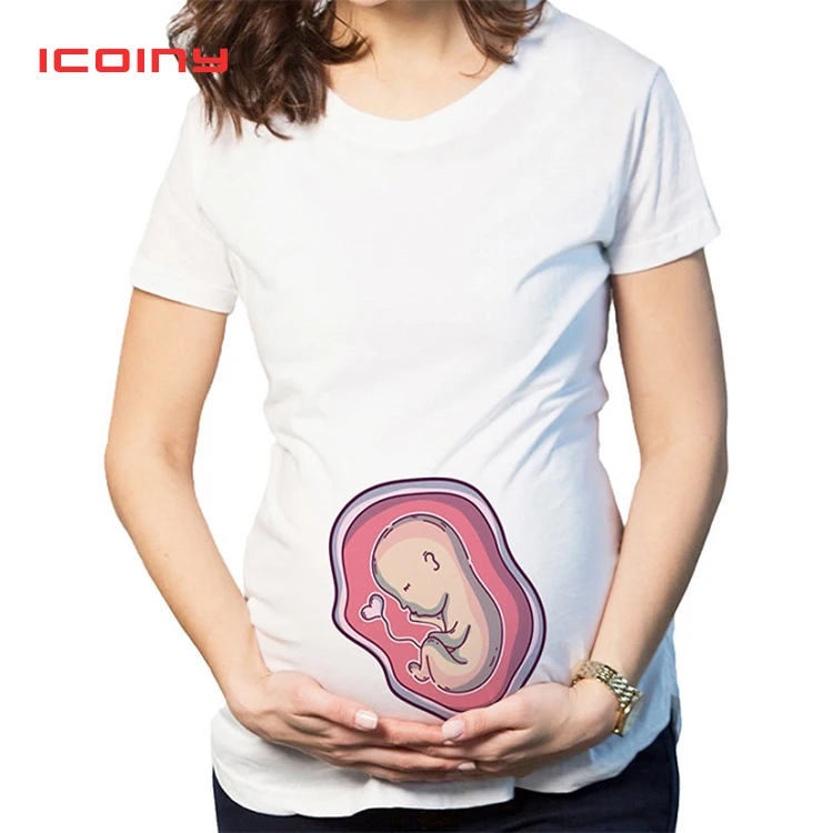 

Maternity tees for pregnant women short sleeve pregnant t shirt with baby girl print tees funny pregnancy t-shirts plus size XXL