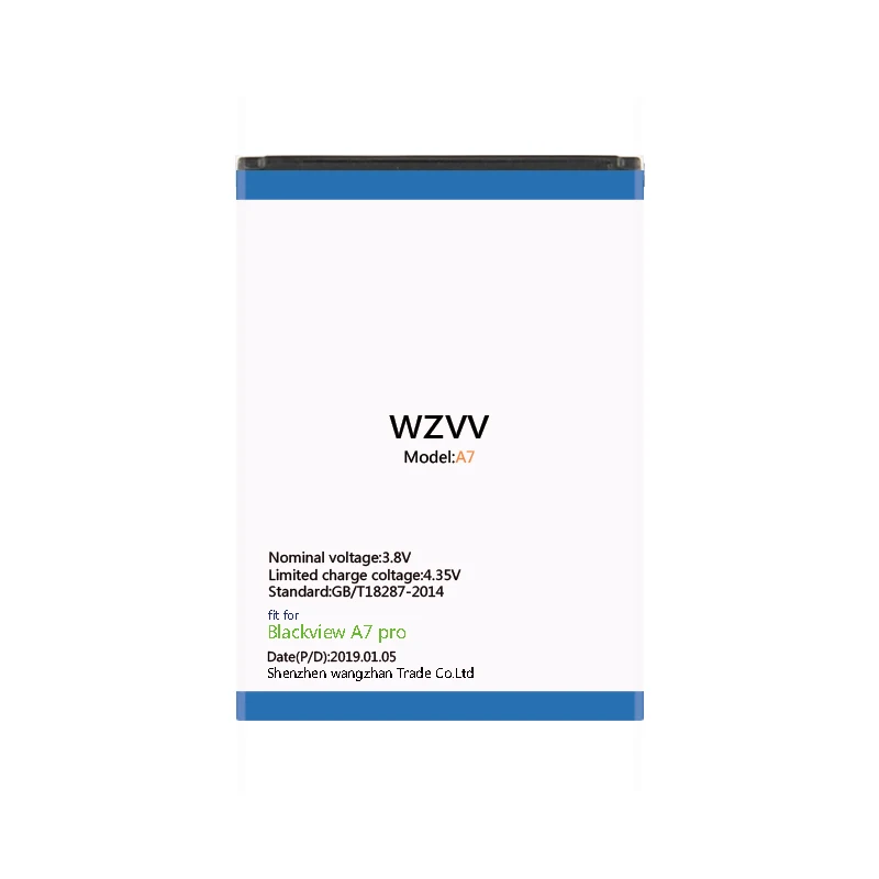 Wzvv 3500mAh сменная батарея для Blackview A7 pro аккумуляторы смартфонов|Аккумуляторы