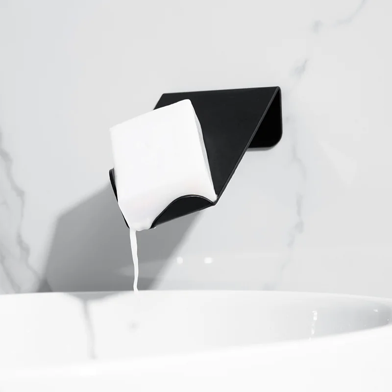 Nordic bathroom storage soap rack aluminum soap holder creative toilet hanging soap shelves bathroom organizer