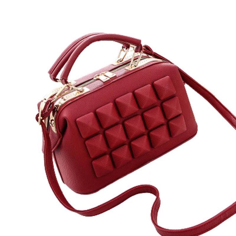 Women Boston Messenger Bag PU Leather Luxury Handbags Female Bags Designer Evening Party Shoulder Bags Casual Bolsa Tote SS0321 (2)