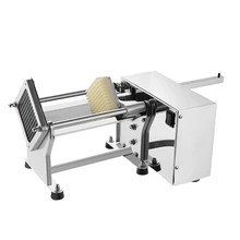 Máquina Eléctrica de acero inoxidable para cortar patatas fritas, cortadora de patatas fritas de tamaño ajustable, corte de cebolla, pepino, rábano, 60W de baja potencia