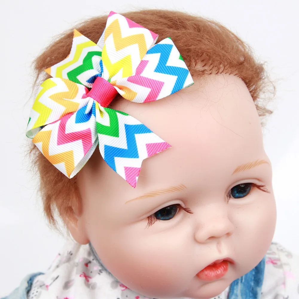 

1 Piece MAYA STEPAN Fashion Wave Striped Bow Hair Clips Children Girls Hairpin Headdress Baby Newborn Headwear Headwrap