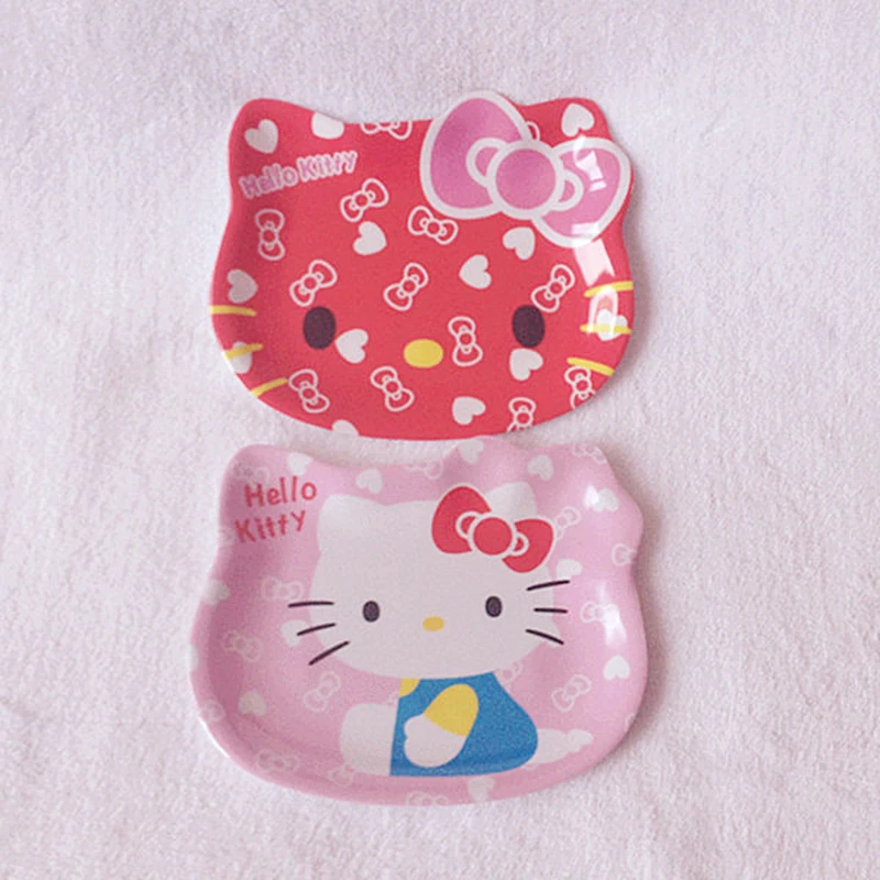 

1PC Cute HELLO KITTY Appetizers Dish Cat Plate Dog Bowl Cake Display Dish Small Dish Gift Tableware CF