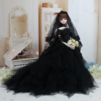 

Cateleya 2018 new hot Dress wedding dress evening dress1/3 1/4 BJD SD doll dress black wedding dress doll clothes