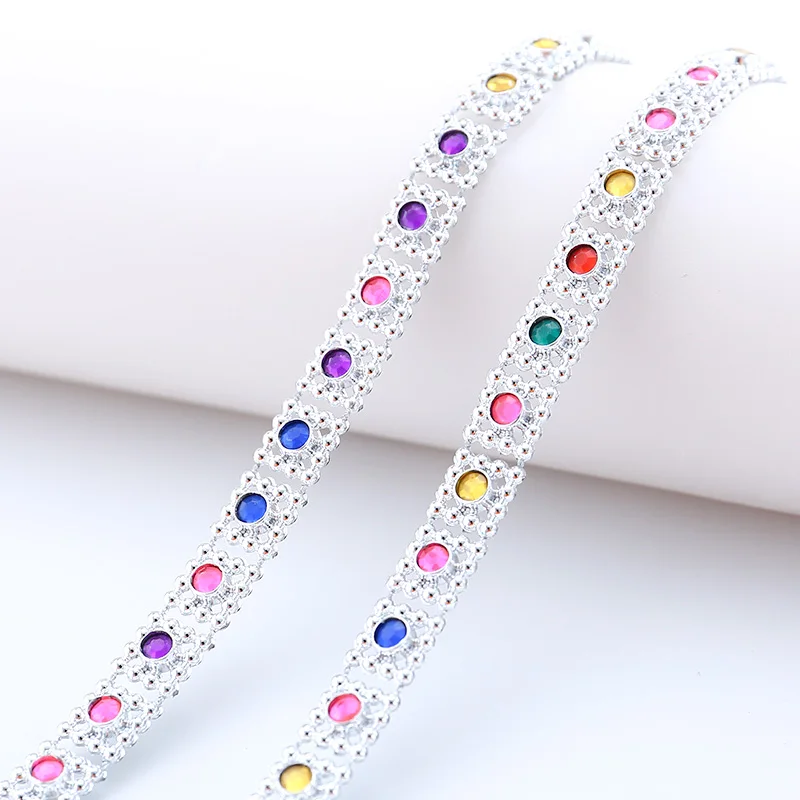 

Home Rhinestone Chain Belt Crafts Detachable DIY Rhinestone Inlay Jewelry for Shoes Clothing Bags Decoration
