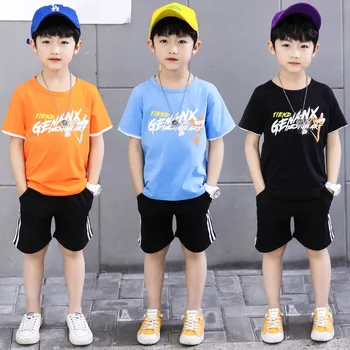 

Children Clothes 2019 Boutique Summer Big Boys Clothing Sets Toddler Kids Outfits T-shirts + Shorts 2 Pcs Set