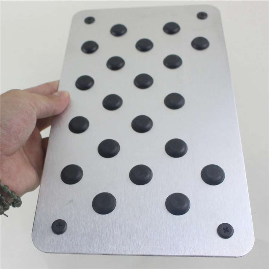 Aluminum alloy Car Non-slip Plate Carpet pedal Floor Mat Environmental Rubber Car Accessories Styling