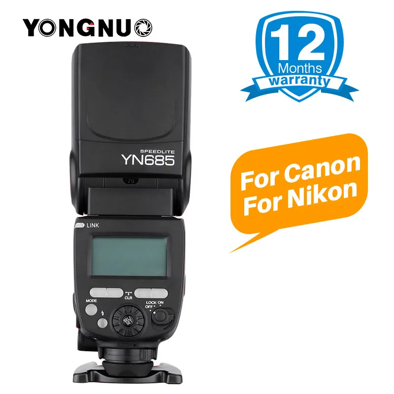 YONGNUO YN685 E-TTL Flash Speedlite 1/8000s Radio Slave Mode Flash Light YN685C YN685N for Canon Nikon YN622N YN560-TX RF603 II YONGNUO YN685 E-TTL Flash Speedlite 1/8000s Radio Slave Mode Flash Light YN685C YN685N for Canon Nikon YN622N YN560-TX RF603 II