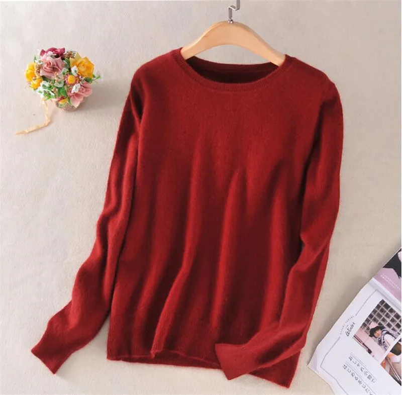 Женский весенний шерстяной свитер с воротником, кашемировый короткий вязаный джемпер, большой размер, Свободный корейский разноцветный теплый удобный свитер