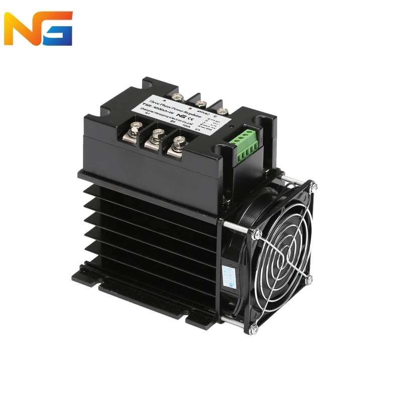 

NG TSR-100DA-W voltage regulator module 4-20mA three phase SCR multiple control signal with radiator and fan