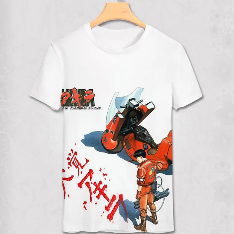 Акира сотаро канеда Байкер капсула мотоцикл японского аниме футболка Бро мужская летняя стильная футболка для взрослых Футболка с изображением инопланетян