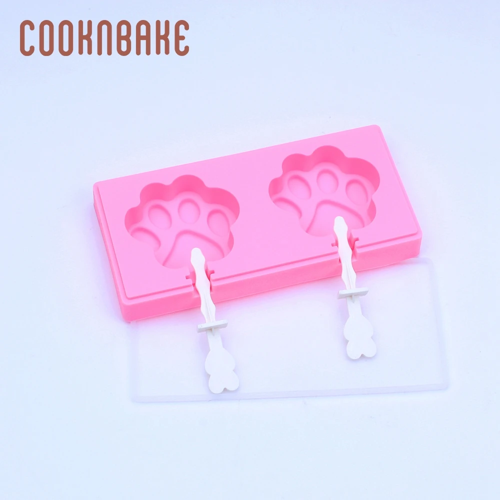COOKNBAKE силиконовая форма для мороженого 2 отверстия кошачья лапа замороженный
