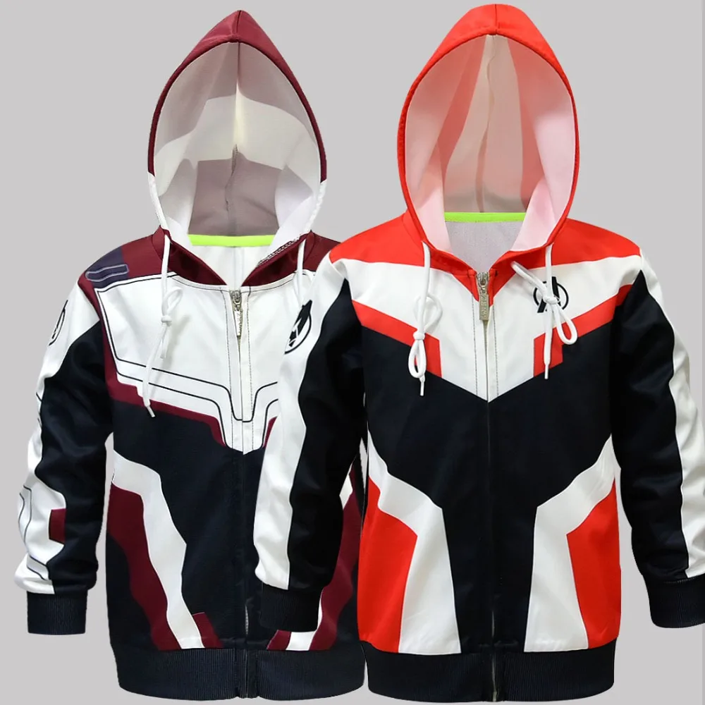 2019 HOT Movie Avengers Endgame Quantum Realm Sweatshirt Jacket Advanced Tech Hoodie Cosplay superhero Costumes Iron Man Hoodies