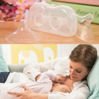 

Nipple Protector Shield Breast Feeding for Baby Breast shell Lactation cove 2Pcs Shield Baby Milk Feeding Protector With case