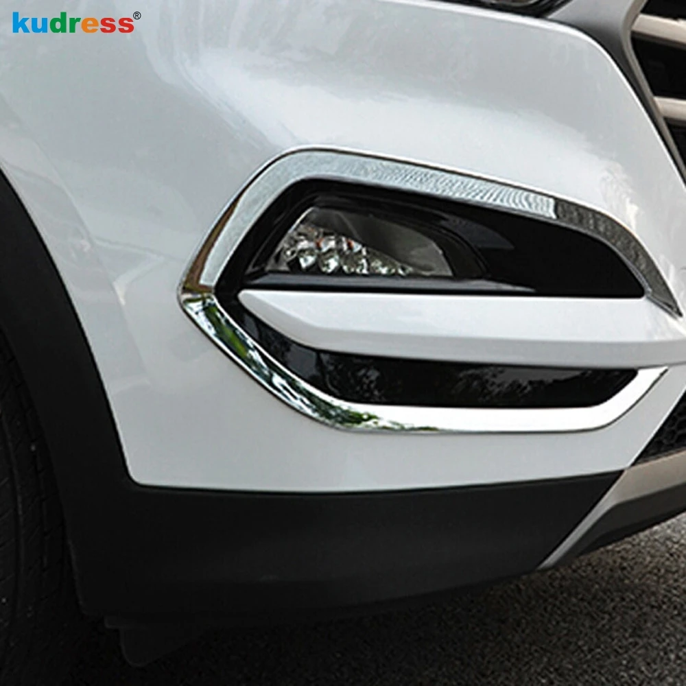 For Hyundai Tucson 2016 2017 2018 ABS Chrome Front Fog light font b Lamp b font