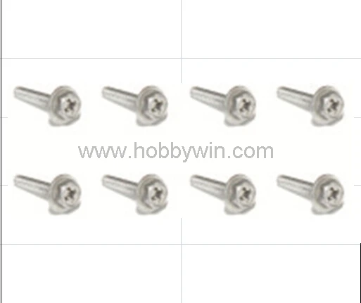 

HBX part 16071 Wheel Nut Screws 2.6*12mm 8pcs for 1/16 RC Scale Model Buggy Car Truck Truggy