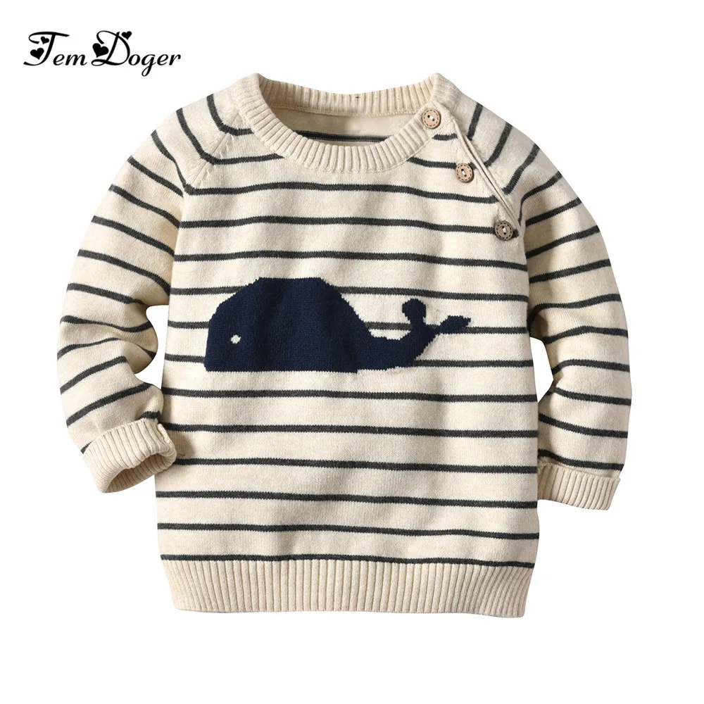 

Tem Doger Baby Sweaters Newborn Infant Boys Striped Sweater Kids Pullover Baby Boy Knitted Bebes Boys Cardigan Winter Clothes