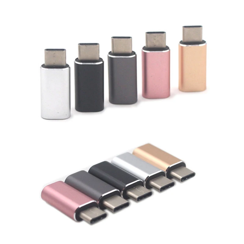 For Lightning Female to Type-C USB-C Male Charger Cable Adapter Charging Type-C Aluminium Alloy Converter For Xiaomi Huawei Vivo