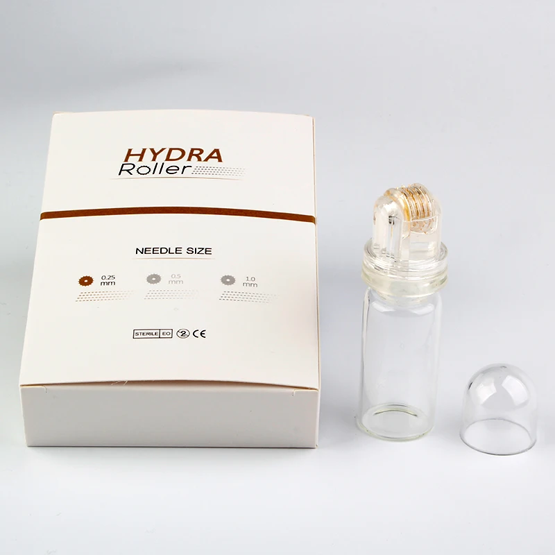 

Hydra Roller 64 Pin Facial MTS Treatment Titanium Tips Bottle Derma Stamp Needles Skin Care Anti Aging Serum Injection Reusable
