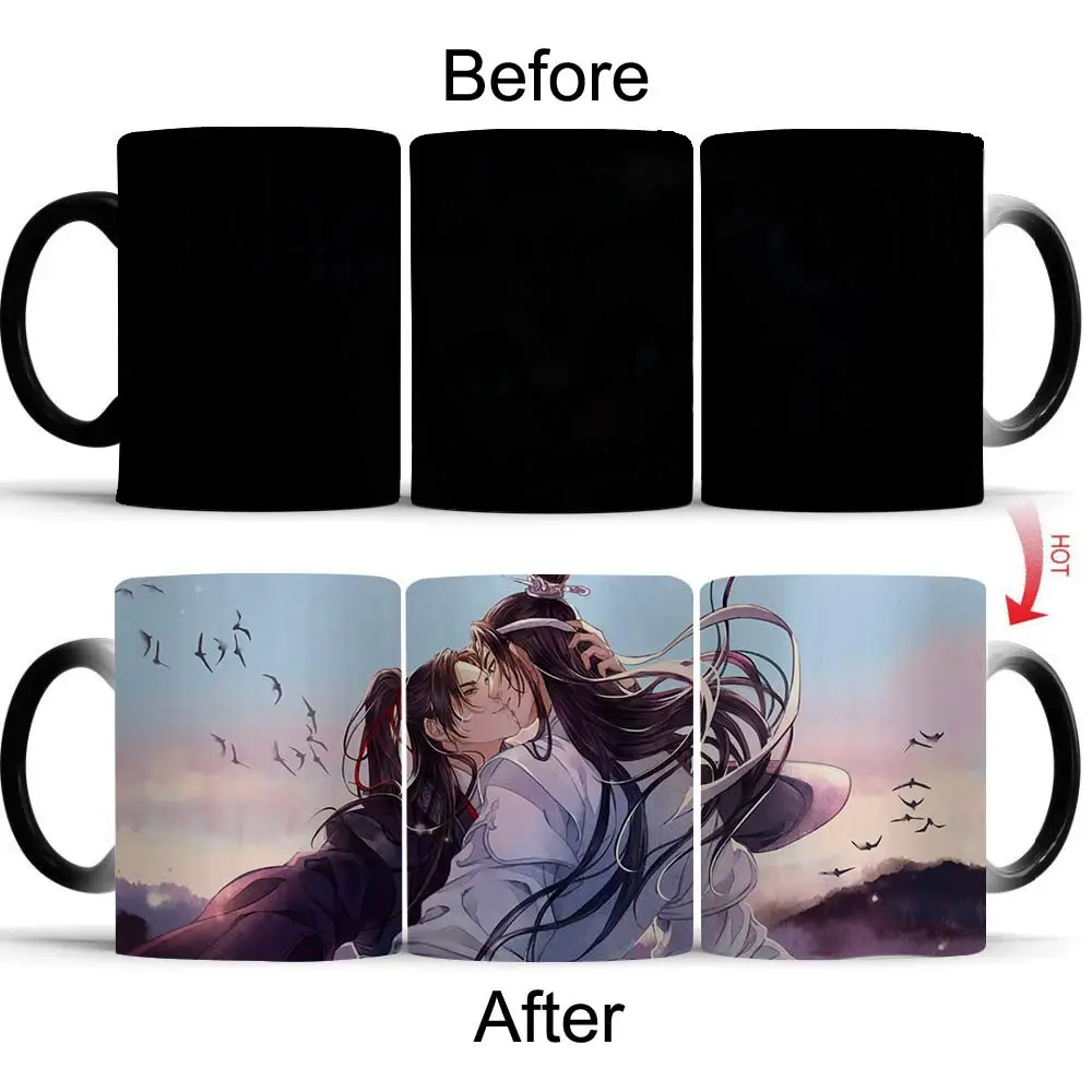 

Giancomics 1Pcs Magic Mug Cup Mo Dao Zu Shi Changing Mug Heat Sensitive Coffee Color Changing Ceramic Mug Birthday Novelty Gift