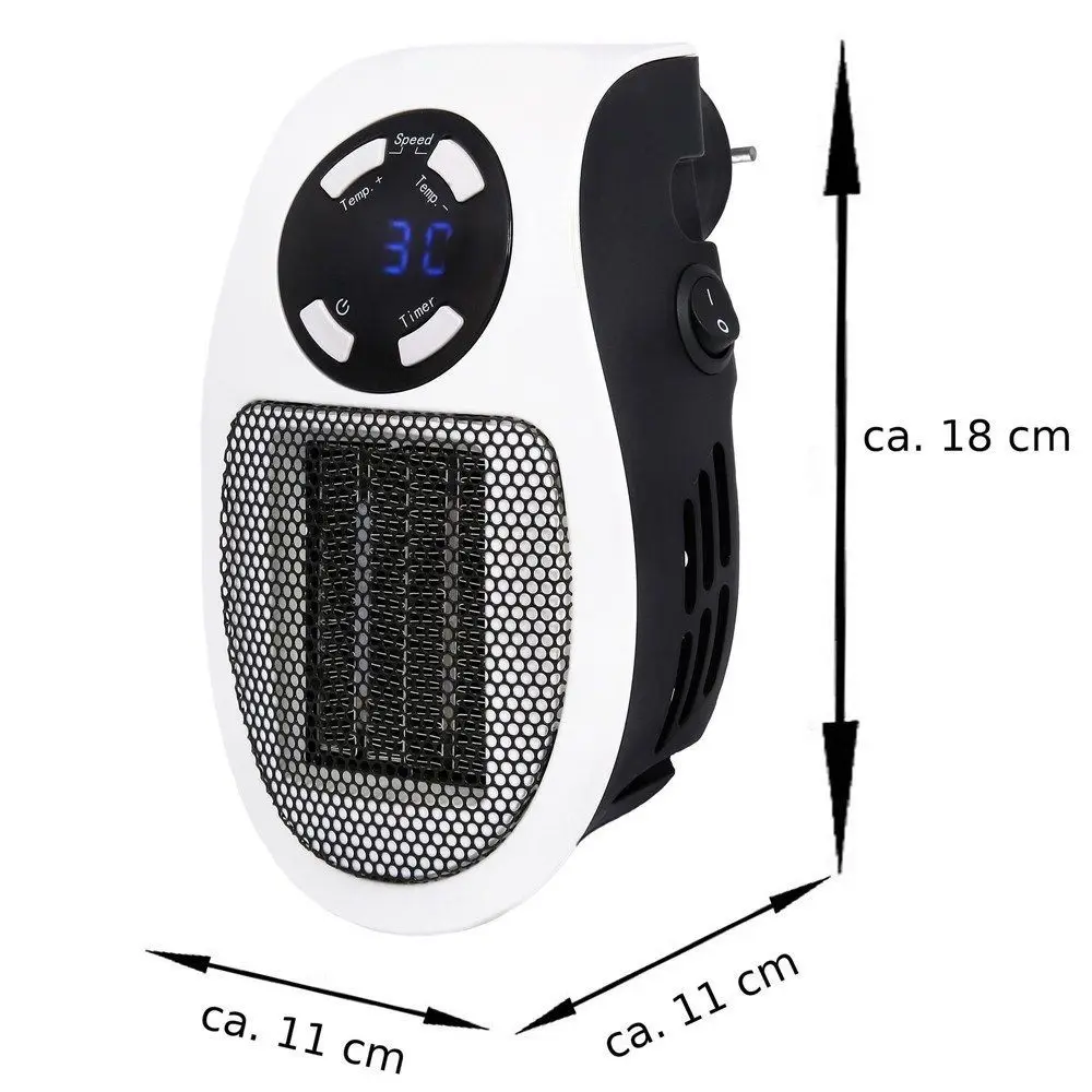 Kaufen 22%, remote Elektrische handliche heizung 10A 220V 500W Schnelle heizung Mini Desktop Wand Herd Kühler Wärmer Maschine mit alle stecker