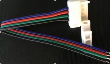 

[Seven Neon]Free Shipping 500pcs male Connector Cable Wire For IP65 silicone 5050 Flexible RGB LED SMD Strip Light band new