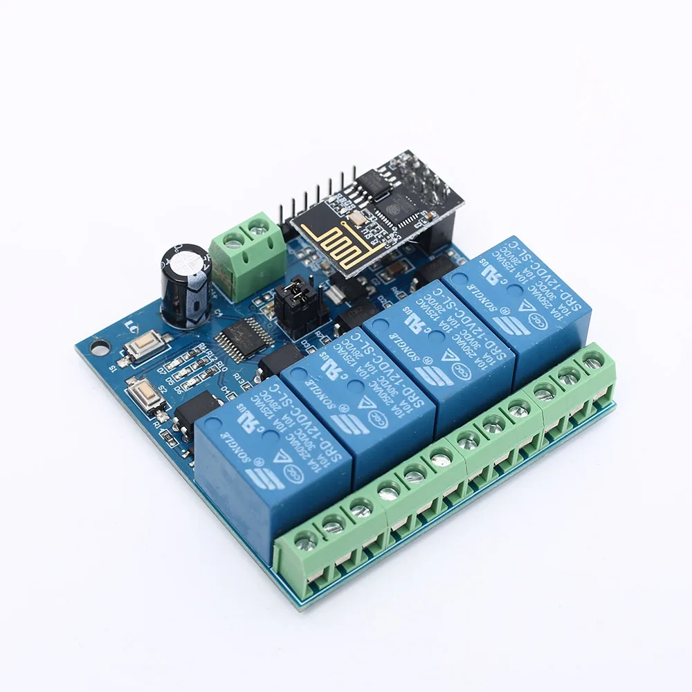 Релейный модуль ESP8266 с Wi Fi 12 В 4 канальный переключатель дистанционного